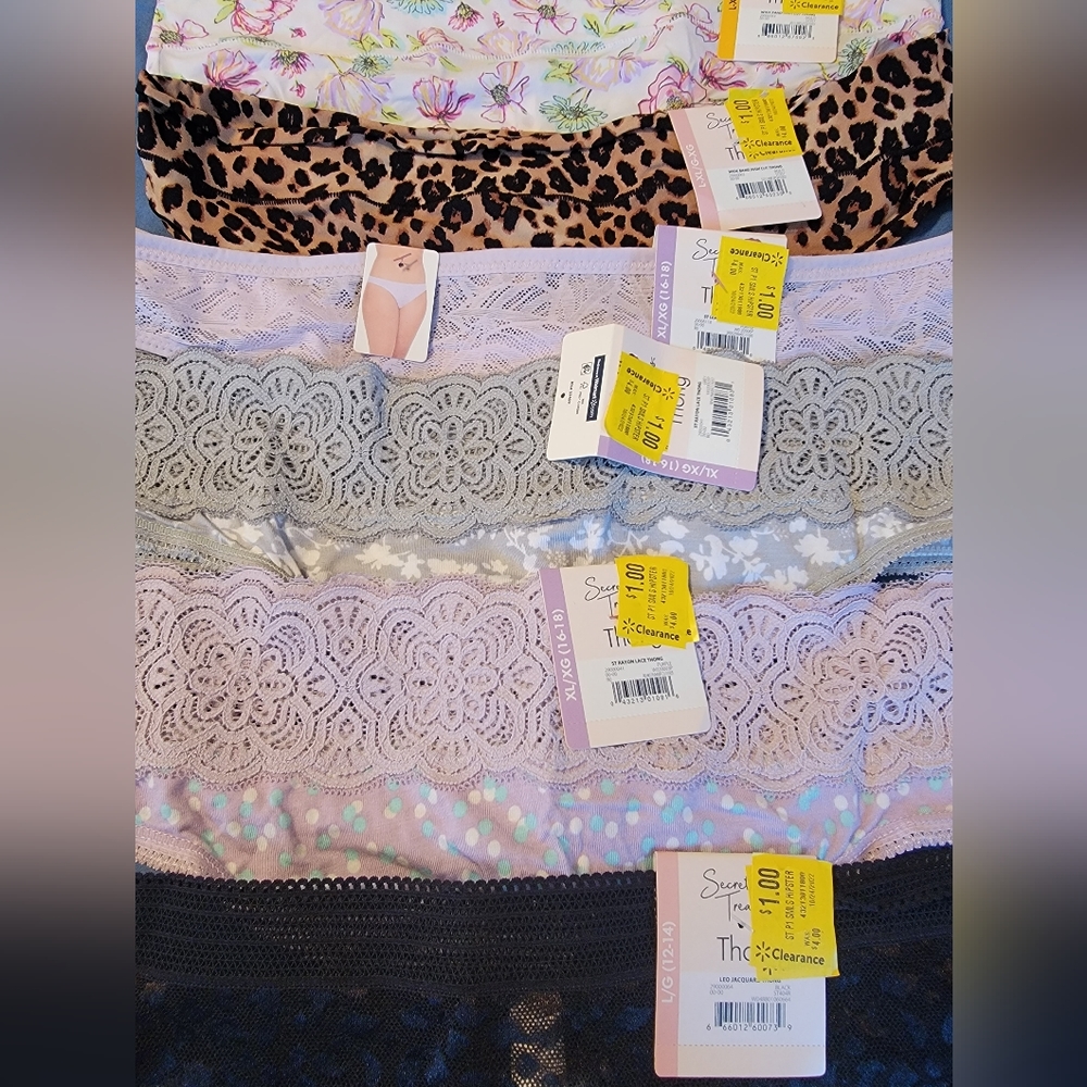 Womens panties underwear thongs Large XL New
